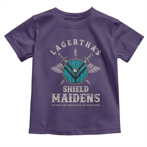 Lagertha's Shield Maidens Toddler T Shirt The Future Is Open Trust In The Gods Viking Warrior TS11 Purple Print Your Wear
