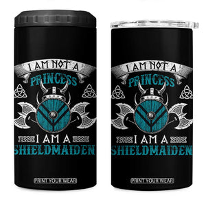 Funny I Am Not A Princess I Am A Shieldmaiden 4 in 1 Can Cooler Tumbler Viking Pride TS11 One Size: 16 oz Black Print Your Wear