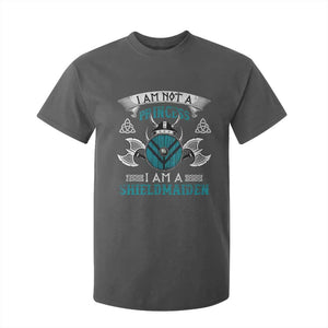 Funny I Am Not A Princess I Am A Shieldmaiden T Shirt For Kid Viking Pride TS11 Dark Heather Print Your Wear