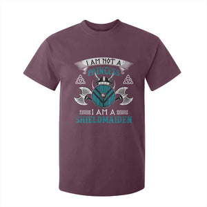 Funny I Am Not A Princess I Am A Shieldmaiden T Shirt For Kid Viking Pride TS11 Maroon Print Your Wear