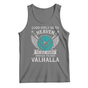 Shieldmaiden Viking Pride Tank Top Good Girls Go To Heaven The Best Women Go To Valhalla TS11 Black Heather Print Your Wear