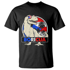 Funny Boricua Dinosaur Dino Puerto Rican Flag Hispanic Heritage T Shirt TS11 Black Print Your Wear