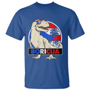 Funny Boricua Dinosaur Dino Puerto Rican Flag Hispanic Heritage T Shirt TS11 Royal Blue Print Your Wear