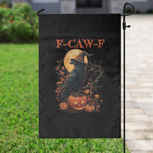 Funny Halloween F Caw F Garden Flag Black Crow Moon Gothic Spooky Season TS11 Print Your Wear