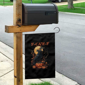 Funny Halloween F Caw F Garden Flag Black Crow Moon Gothic Spooky Season TS11 Print Your Wear