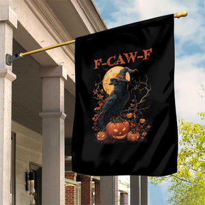 Funny Halloween F Caw F Garden Flag Black Crow Moon Gothic Spooky Season TS11 Print Your Wear