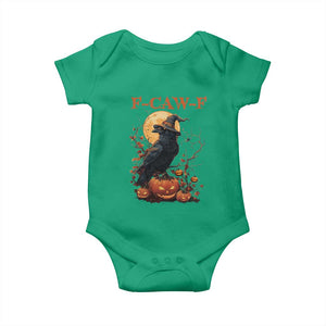 Funny Halloween F Caw F Baby Onesie Black Crow Moon Gothic Spooky Season TS11 Irish Green Print Your Wear
