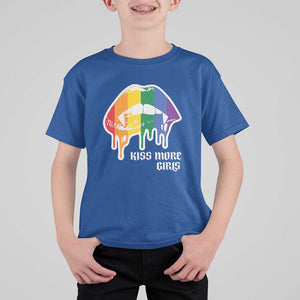 LGBT Lesbian Halloween T Shirt For Kid Kiss More Girls Rainbow Vampire Lips TS11 Royal Blue Print Your Wear