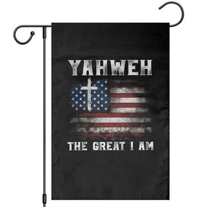 Yahweh The Great I Am Christian Faith Garden Flag Vintage American Flag TS11 Black Print Your Wear