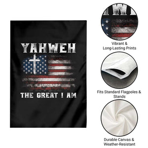 Yahweh The Great I Am Christian Faith Garden Flag Vintage American Flag TS11 Print Your Wear