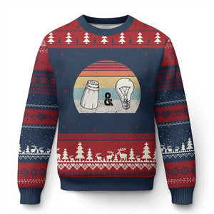 Retro Salt And Light Be Ye Salt Christian Ugly Christmas Sweater TS11 Navy Red Print Your Wear