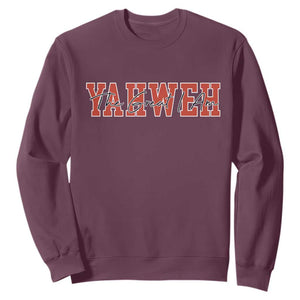 Yahweh The Great I Am Sweatshirt Christian Religious Faith TS11 Maroon Print Your Wear