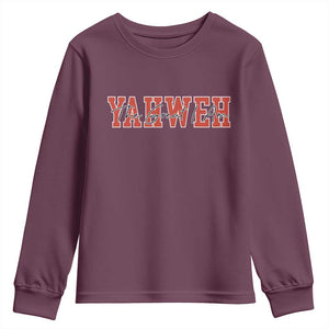 Yahweh The Great I Am Youth Sweatshirt Christian Religious Faith TS11 Maroon Print Your Wear