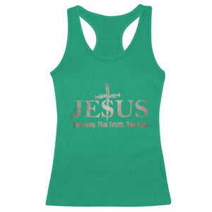 Jesus The Way The Truth The Life Racerback Tank Top Christian Cross Nails TS11 Irish Green Print Your Wear
