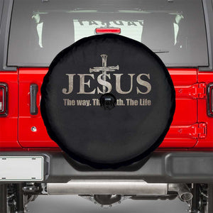 Jesus The Way The Truth The Life Spare Tire Cover Christian Cross Nails TS11 Black Print Your Wear