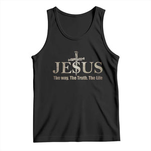 Jesus The Way The Truth The Life Tank Top Christian Cross Nails TS11 Black Print Your Wear