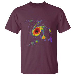 Hurricane Gabrielle 2025 T Shirt Meteorologist Weather Radar Storm Chasing TS11 Maroon Print Your Wear