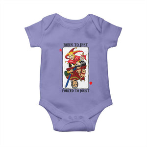 Funny Born To Jest Forced To Joust Baby Onesie Medieval Renaissance Meme TS11 Violet Print Your Wear