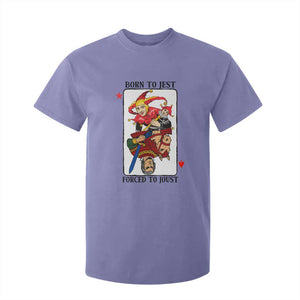 Funny Born To Jest Forced To Joust T Shirt For Kid Medieval Renaissance Meme TS11 Violet Print Your Wear