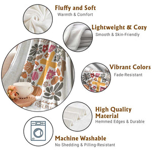 Thanksgiving Christ Throw Blanket I Will Praise Him In Every Season Psalm 146:2 Fall Season TS11 Print Your Wear