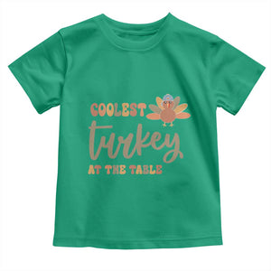 Funny Thanksgiving Turkey Baby Shirt Coolest Turkey At The Table Fall Season TS11 Irish Green Print Your Wear