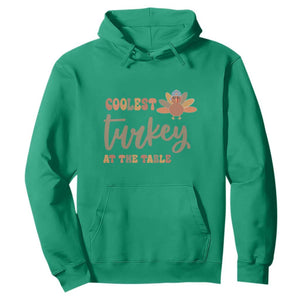 Funny Thanksgiving Turkey Hoodie Coolest Turkey At The Table Fall Season TS11 Irish Green Print Your Wear