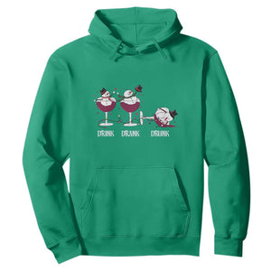 Funny Christmas Wine Hoodie Drink Drank Drunk Snowman Xmas TS11 Irish Green Print Your Wear