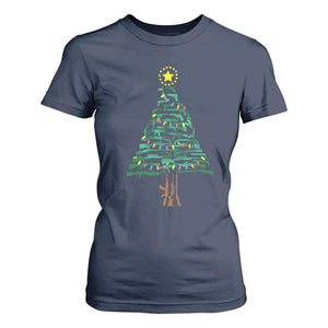 Christmas Gun T Shirt For Women Xmas Tree 2nd Amendment Star TS11 Navy Print Your Wear