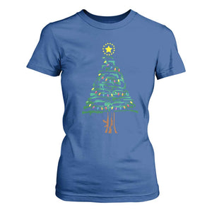 Christmas Gun T Shirt For Women Xmas Tree 2nd Amendment Star TS11 Royal Blue Print Your Wear