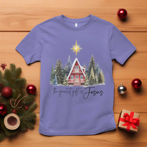 Christian Christmas T Shirt The Greatest Gift Is Jesus Star Of Bethlehem TS11 Violet Print Your Wear