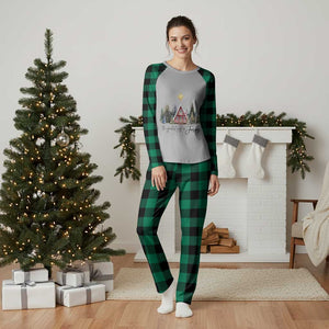 Christian Xmas Plaid Pajama Set The Greatest Gift Is Jesus Star Of Bethlehem TS11 Green Plaid Print Your Wear