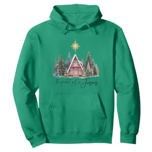 Christian Christmas Hoodie The Greatest Gift Is Jesus Star Of Bethlehem TS11 Irish Green Print Your Wear