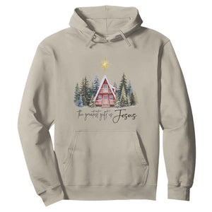Christian Christmas Hoodie The Greatest Gift Is Jesus Star Of Bethlehem TS11 Sand Print Your Wear