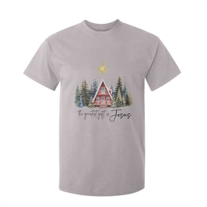 Christian Christmas T Shirt For Kid The Greatest Gift Is Jesus Star Of Bethlehem TS11 Ice Gray Print Your Wear