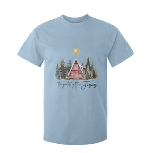 Christian Christmas T Shirt For Kid The Greatest Gift Is Jesus Star Of Bethlehem TS11 Light Blue Print Your Wear