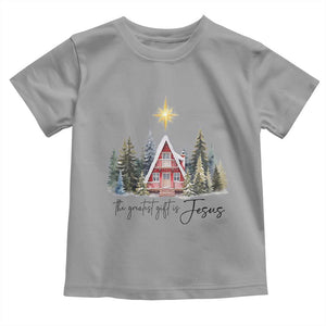 Christian Christmas Toddler T Shirt The Greatest Gift Is Jesus Star Of Bethlehem TS11 Sport Gray Print Your Wear