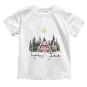 Christian Christmas Toddler T Shirt The Greatest Gift Is Jesus Star Of Bethlehem TS11 White Print Your Wear