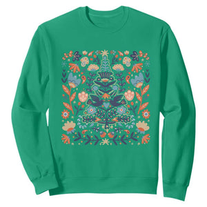Norwegian Christmas Scandinavian Yule Xmas Tree Folk Art Winter Solstice Sweatshirt TS11 Irish Green Print Your Wear