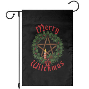 Nordic Christmas Garden Flag Merry Witchmas Pagan Yule Xmas Wreath TS11 Black Print Your Wear