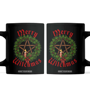 Nordic Christmas Coffee Mug Merry Witchmas Pagan Yule Xmas Wreath TS11 Black Print Your Wear