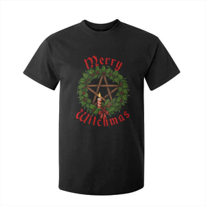 Nordic Christmas T Shirt For Kid Merry Witchmas Pagan Yule Xmas Wreath TS11 Black Print Your Wear