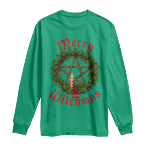 Nordic Christmas Long Sleeve Shirt Merry Witchmas Pagan Yule Xmas Wreath TS11 Irish Green Print Your Wear