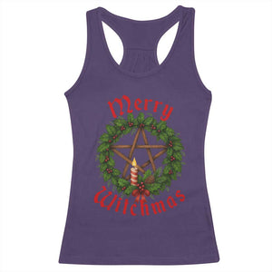 Nordic Christmas Racerback Tank Top Merry Witchmas Pagan Yule Xmas Wreath TS11 Purple Print Your Wear