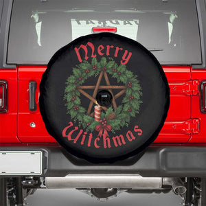 Nordic Christmas Spare Tire Cover Merry Witchmas Pagan Yule Xmas Wreath TS11 Black Print Your Wear
