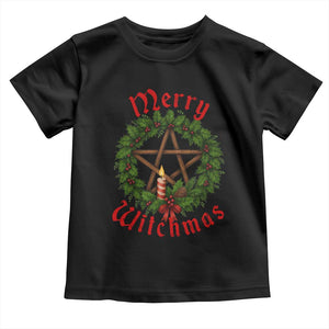 Nordic Christmas Toddler T Shirt Merry Witchmas Pagan Yule Xmas Wreath TS11 Black Print Your Wear