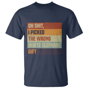 Oh Shit I Picked The Wrong White Elephant Gift T Shirt Funny Christmas Gift Exchange Game TS11 Navy Print Your Wear