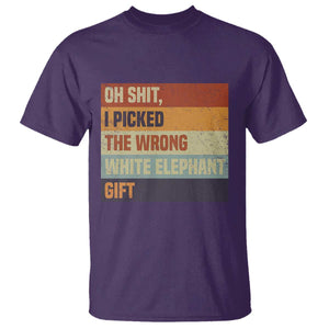 Oh Shit I Picked The Wrong White Elephant Gift T Shirt Funny Christmas Gift Exchange Game TS11 Purple Print Your Wear