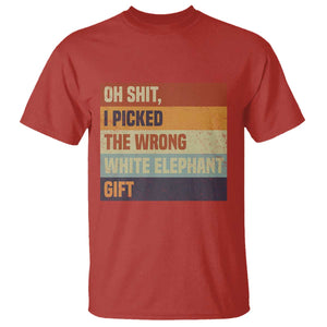 Oh Shit I Picked The Wrong White Elephant Gift T Shirt Funny Christmas Gift Exchange Game TS11 Red Print Your Wear