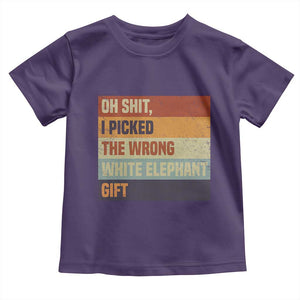 Oh Shit I Picked The Wrong White Elephant Gift Toddler T Shirt Funny Christmas Gift Exchange Game TS11 Purple Print Your Wear