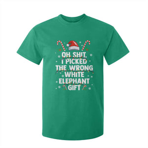 Funny Oh Shit I Picked The Wrong White Elephant Gift T Shirt For Kid Christmas Gift Exchange Santa Hat TS11 Irish Green Print Your Wear